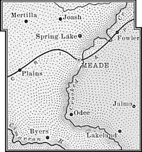 Meade County, Kansas 1899 Map