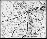 Saline County, Kansas 1899 Map