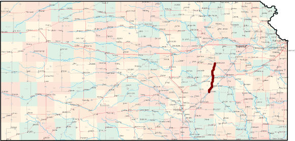 Flint Hills National Scenic Byway Bicycle Route Map