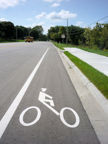 Olathe, KS Bike Lane Symbol