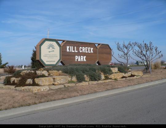 Kill Creek Park 2007 - Entrance sign at Kill Creek Park.