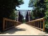 Southwind Rail Trail - Elm Creek Bridge - This is the historic Elm Creek bridge on the Southwind Rail Trail. This bridge originally carried railroad traffic. Railings were added, using wood hand-crafted by a local artisan.